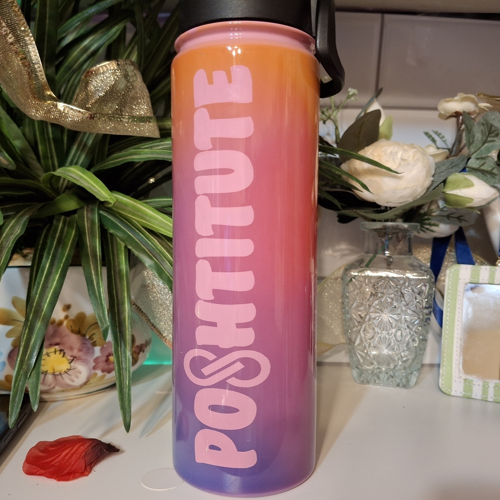 Novelty Poshtitute Gradient Water Bottle - Pink Purple New Custom By Craftynodd